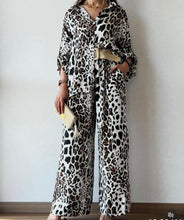 Load image into Gallery viewer, N animal print satin 2pcs set