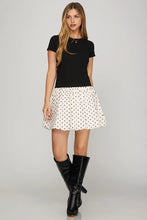 Load image into Gallery viewer, Ss polka dots print bubble hem dress