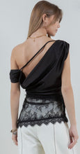 Load image into Gallery viewer, Wc 2pcs satin and lace skirt set