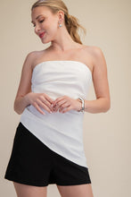 Load image into Gallery viewer, G asymetrical strapless  drape top