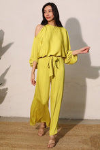Load image into Gallery viewer, T One open shoulder top chartreuse