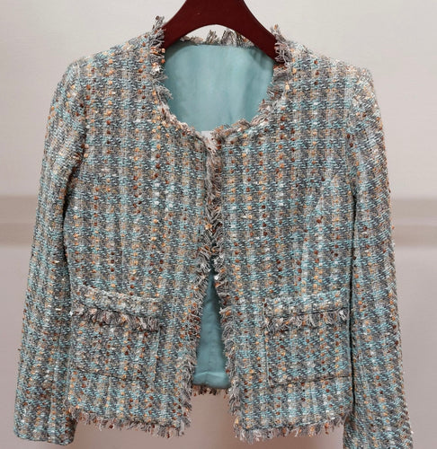 O Mint Tweed blazer