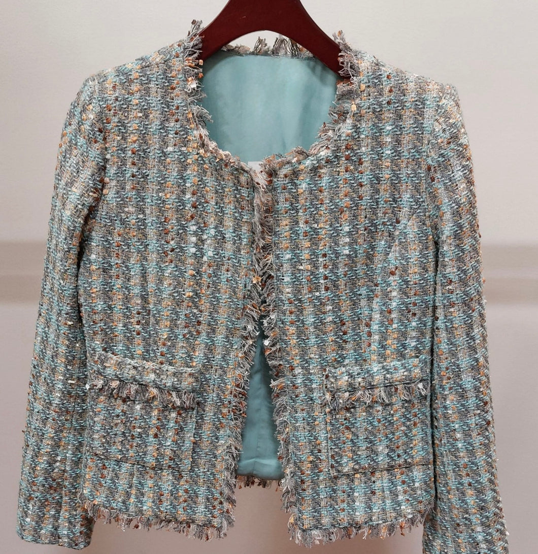 O Mint Tweed blazer