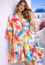 Load image into Gallery viewer, N rayon print short dress