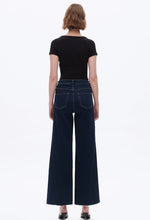 Load image into Gallery viewer, B hide rise wide leg dark denim