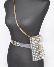 Load image into Gallery viewer, Hd Rhinstone  clear belt bag/chain