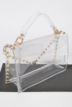 Load image into Gallery viewer, H clear bag with round studs
