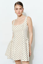 Load image into Gallery viewer, I square neck Ivory black dots dress