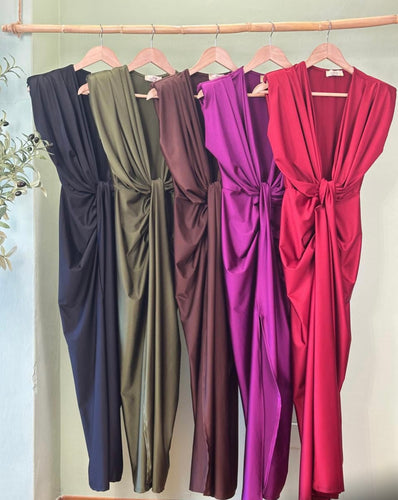 Lc drape burgundy dress