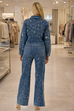 Load image into Gallery viewer, S 2pcs jacket and pants  sequence and pearls