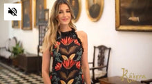 Load image into Gallery viewer, K flower print maxi dress