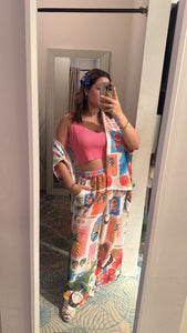 N 2pcs print pant set
