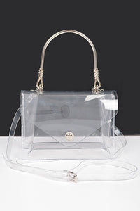 Hd metal handle flap clutch