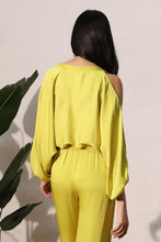 Load image into Gallery viewer, T One open shoulder top chartreuse