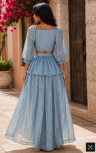 Load image into Gallery viewer, Nbn bohemian  style striped 2pcs skirt set