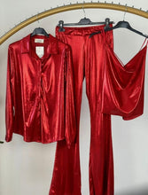 Load image into Gallery viewer, Lc laminate metallic shirt and pants set