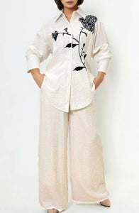 N 2pcs embroider flower set