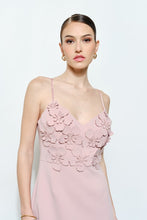 Load image into Gallery viewer, I Flower aplique pink mini dress