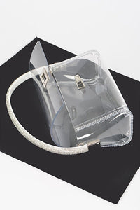 Hd transparent rhinestone top handle