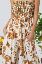 Load image into Gallery viewer, A Camel/Olive Tube belted jumpsuit