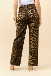 Tc animal print  leopard denim jeans