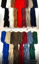 Load image into Gallery viewer, N Ruffles solid color silk midi dress