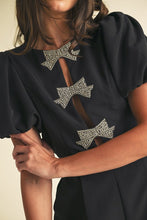 Load image into Gallery viewer, Eb crystal bow romper