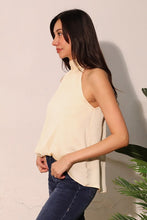 Load image into Gallery viewer, T Hammered satin halter bubble bubble top