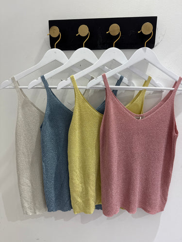 C Lurex cami top