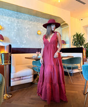 Load image into Gallery viewer, Lc v neck maxi dress
