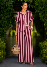 Load image into Gallery viewer, N 2pcs stripe pant set with belt