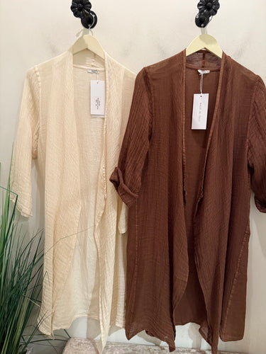 Ks long mesh cardigan