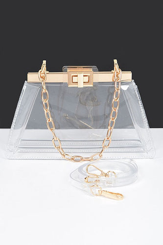 Hd transparent double pocket chain handle