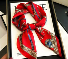 Load image into Gallery viewer, B small silk scarf