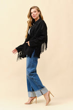 Load image into Gallery viewer, Tc faux suede fringe jacket