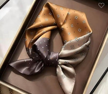 Load image into Gallery viewer, B small silk scarf