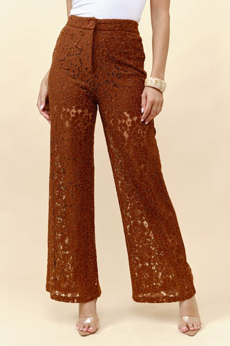 Tc lace trousers brown