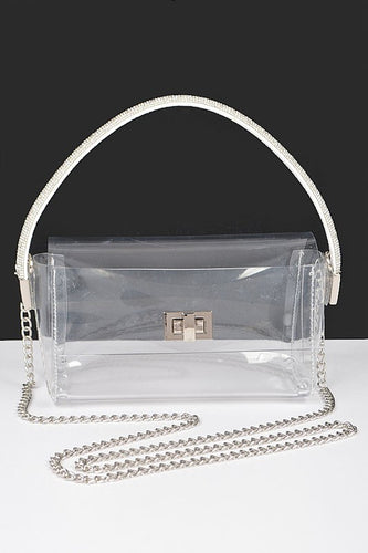 Hd transparent rhinestone top handle