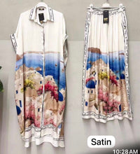 Load image into Gallery viewer, N satin print 2 pcs set