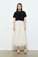 Load image into Gallery viewer, I Flower with rhinestones aplique top