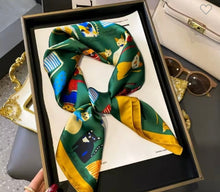 Load image into Gallery viewer, B small silk scarf