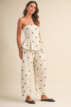 Load image into Gallery viewer, K Polka dots peplum 2pcs pants set