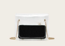 Load image into Gallery viewer, P clear mini bags with metal chain