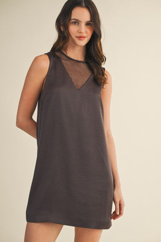 Ms Mesh contrast dress