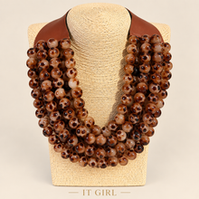 Load image into Gallery viewer, W beats layers leather necklace