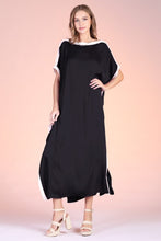 Load image into Gallery viewer, T contrast band kaftan dress