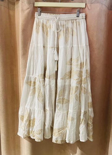 Of Gold leaves maxi skirt