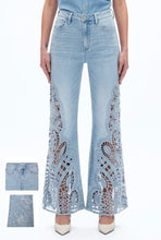 Load image into Gallery viewer, B side lace blue jeans