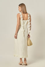 Load image into Gallery viewer, AA linen Flower strap detail midi dress