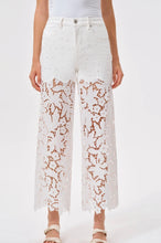 Load image into Gallery viewer, B high Rise white lace pants